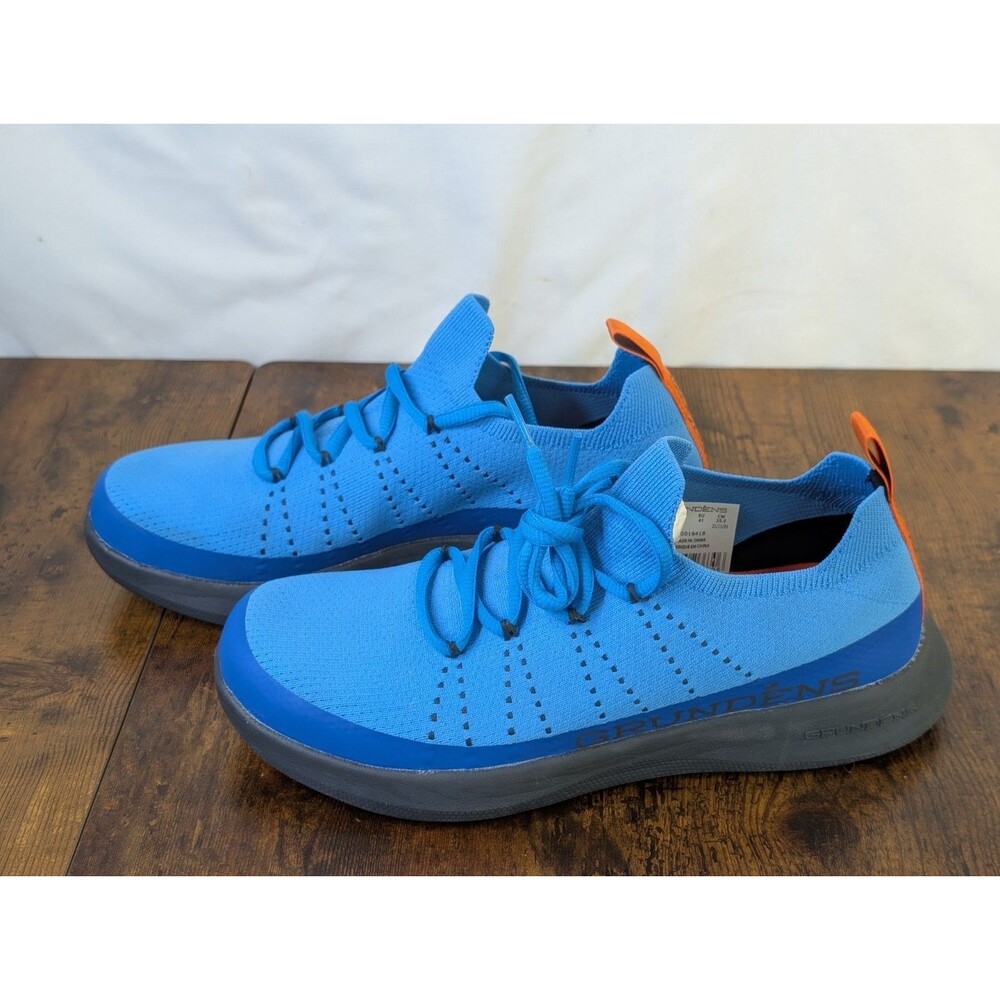 Grundens SeaKnit Boat Shoes Coastal Blue Mens Size 8 Fishing Sneakers NWOT 60018